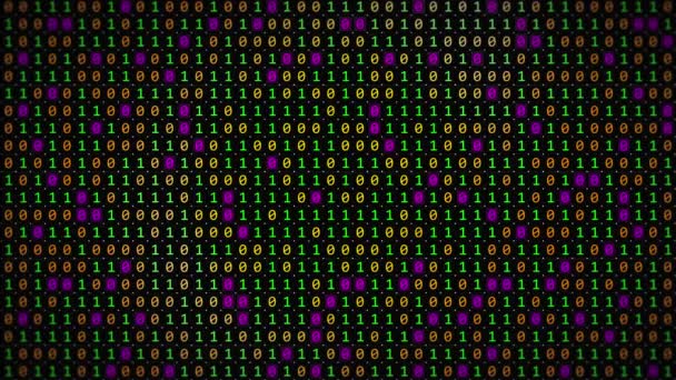 Bakgrund Baserad Binär Kodteknik Skydda Digitala Data Från Dataintrång Och — Stockvideo