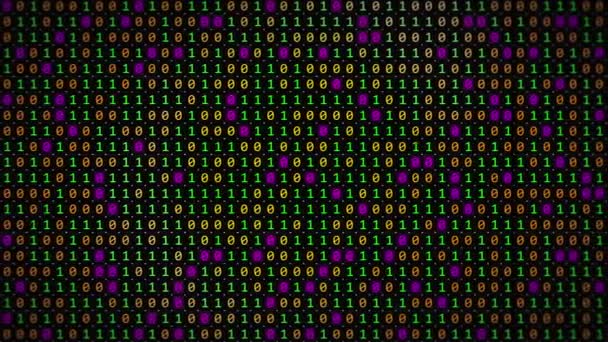 Background Based Binary Code Technology Protecting Digital Data Hacking Viruses — Stock Video
