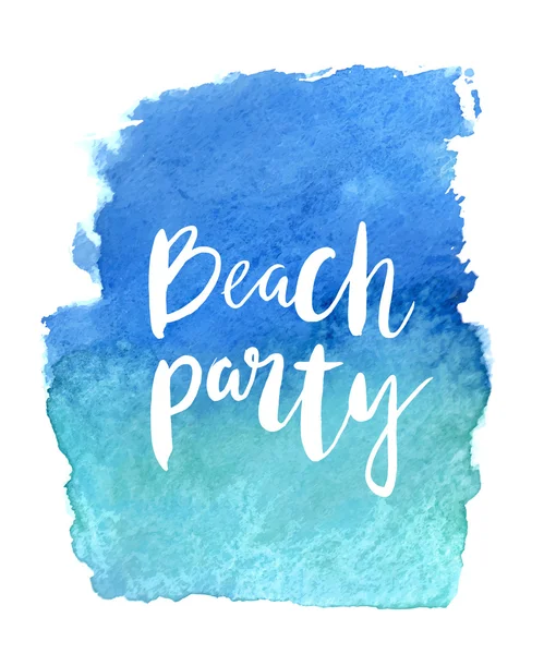 Affiche de motivation "Beach party" Contexte abstrait — Image vectorielle