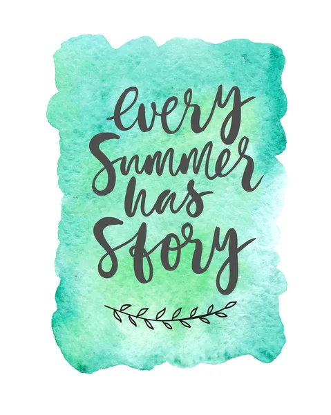 Jeder Sommer hat seine Geschichte". — Stockvektor
