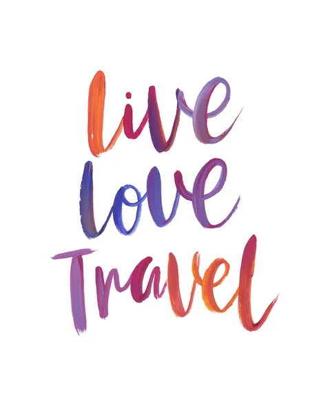 Плакат мотивації "Живі любовні подорожі " — стоковий вектор