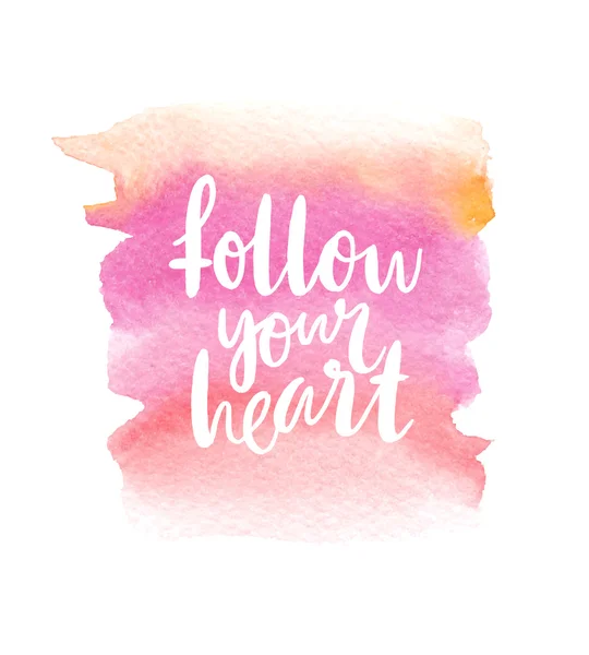 Affiche de motivation "Follow your heart" Résumé — Image vectorielle