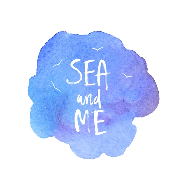 Affiche de motivation "Mer et moi " — Image vectorielle