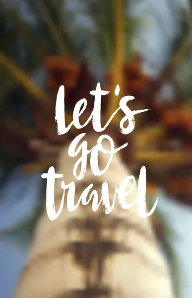 "Let's Go Travel "poster. — Stockvector