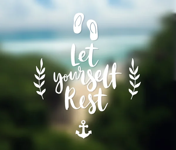 "Let yourself rest "poster . — стоковый вектор