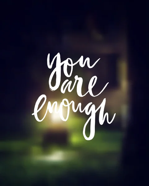 "Vous êtes assez "affiche de motivation . — Image vectorielle