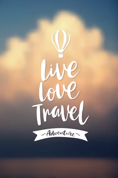 "Live Love Travel "plakat. — Wektor stockowy