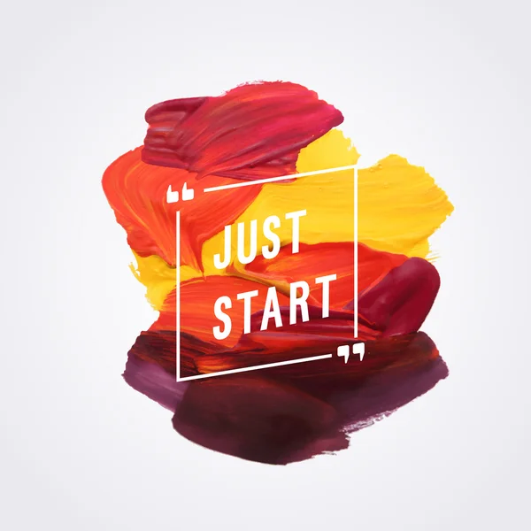 Плакат мотивації " Просто починайте " — стоковий вектор