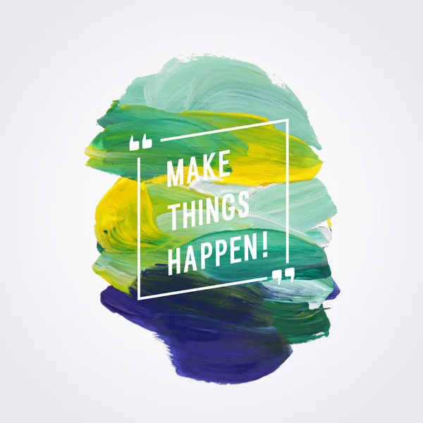 Мотивационный плакат "Make things happen " Стоковая Иллюстрация