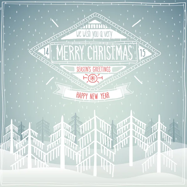 Merry Christmas poster. — Stock Vector