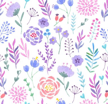 Suluboya kusursuz desen. 