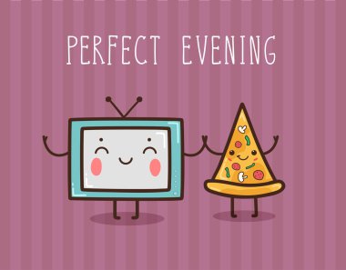 Vector illustration - Perfect evening. clipart