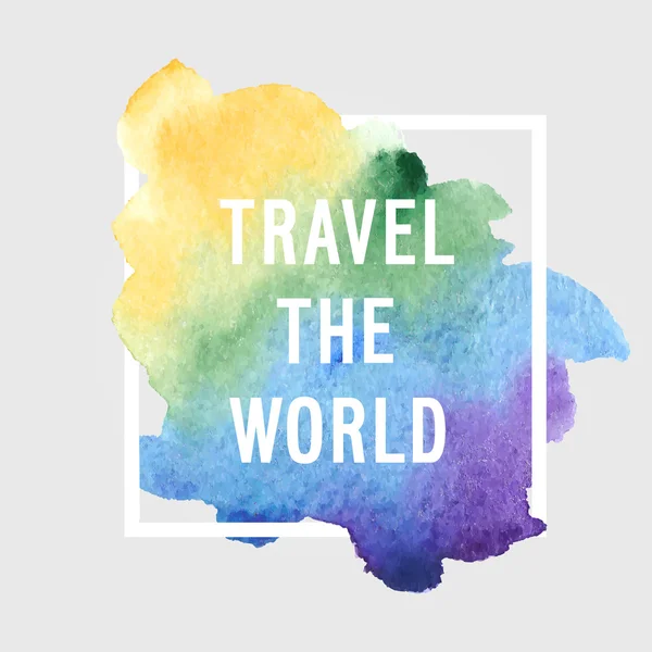 Cartaz de motivação "Viaje pelo mundo ". — Vetor de Stock