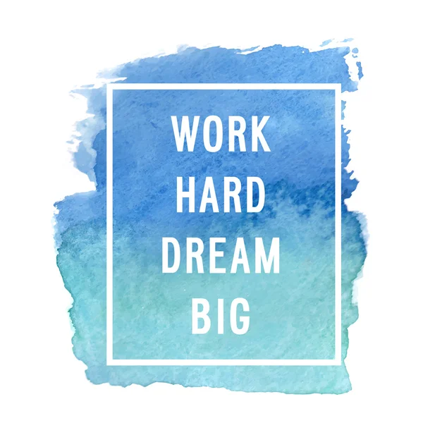 Motivationsplakat "Work hard dream big" — Stockvektor