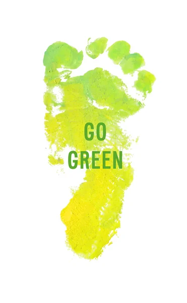 Плакат мотивации "Go Green " — стоковый вектор