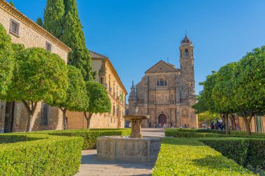 UDEDA., SPAIN OCTOBRE 16. 2020: The Sacred Chapel of El Salvador ,Capilla del Salvador, and the Plaza de Vazquez de Molina, Ubeda, Jaen Province, Andalusia, Spain, Western Europe.
