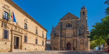 The Sacred Chapel of El Salvador ,Capilla del Salvador, and the Plaza de Vazquez de Molina, Ubeda, Jaen Province, Andalusia, Spain, Western Europe.