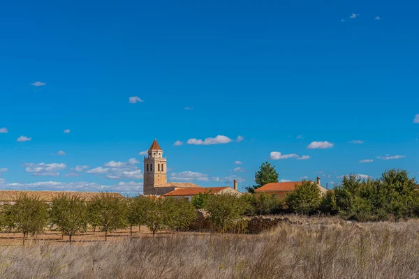 Panoramic View Village Mahora Church Mancha Spain — Φωτογραφία Αρχείου