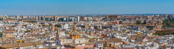 Panoramatický Panoramatický Výhled Město Vrcholu Katedrály Marie Stolce Sevillská Katedrála — Stock fotografie
