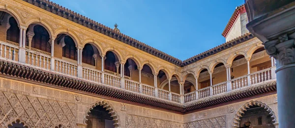 Palace Alcazar Seville Famous Andalusian Architecture Old Arab Palace Seville —  Fotos de Stock