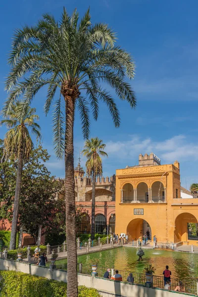 Seville Spain October 2020 Gardens Historical Reales Alcazares Seville Andalusia — Stockfoto