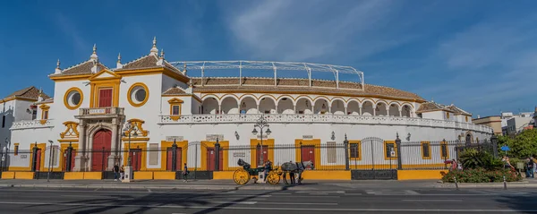 Seville Spain October 2020 Maestrans Bullfighting Arena Plaza Toros Maestranza — Fotografia de Stock