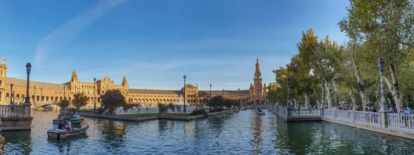 Panorama Plaza Espana Seville Architecture Complex Seville Spain Andalusia — Foto Stock