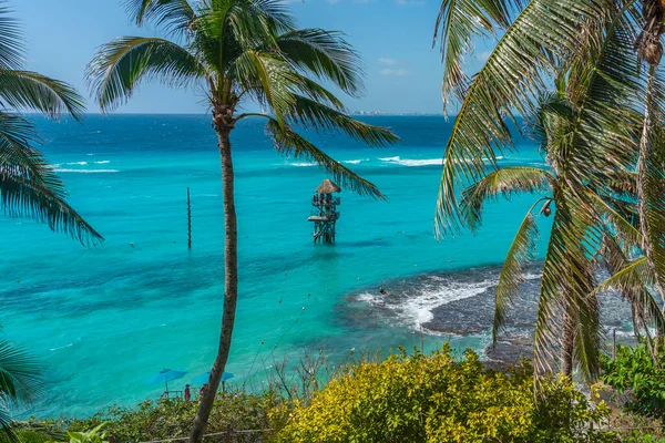 Garrafon Reef Park Beach Club Het Prachtige Eiland Isla Mujeres — Stockfoto