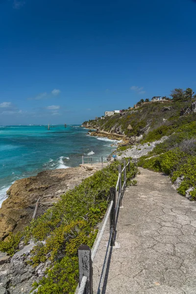 Langs Kust Isla Mujeres South Point Punta Sur Cancun Mexico — Stockfoto