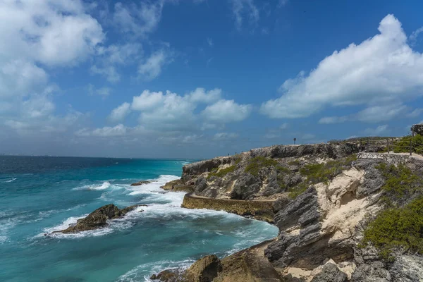 Isla Mujeres South Point Punta Sur Cancun Mexico Eiland Turquoise — Stockfoto