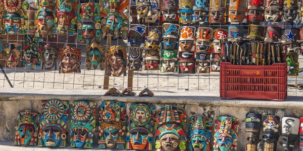 Isla Mujeres Mexico Marca 2021 Kolorowe Sklepy Pamiątkami Isla Mujeres — Zdjęcie stockowe