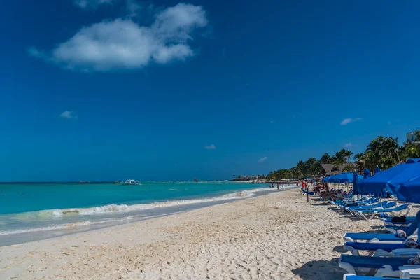 Isla Mujeres Mexiko März 2021 Playa Norte Nordstrand Mit Weißem — Stockfoto
