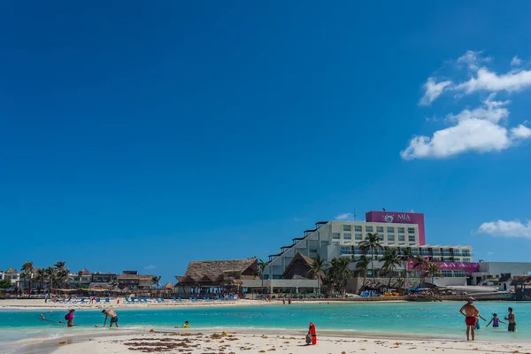 Isla Mujeres Mexico March 2021 Playa Norte Severní Pláž Bílým — Stock fotografie