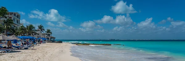 Isla Mujeres Mexico Mars 2021 Playa Norte Norra Stranden Med — Stockfoto