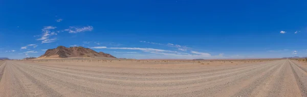 Дорога Калахари Набиа Панорама Фоне Облачности Голубого Неба — стоковое фото