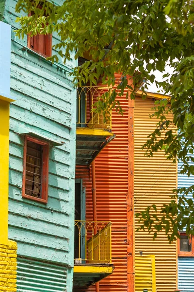 Rue Caminito Boca Caminito Avec Les Bâtiments Colorés Buenos Aires — Photo