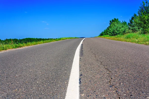 Autoroute à travers la forêt — Photo