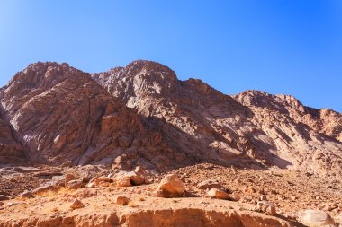Views of Mount Moses in Sinai clipart
