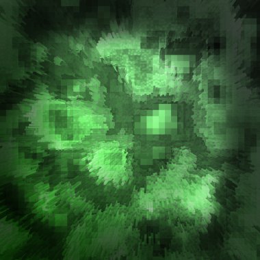 Yeşil arka planda techno stili