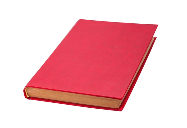 Zamknięte czerwona książka na białym tle — Zdjęcie stockowe