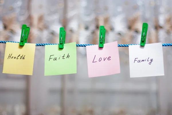 Messages written on a paper — Stock Photo, Image