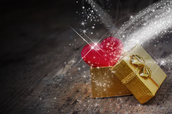 Magical gift in a box — Stock Photo, Image