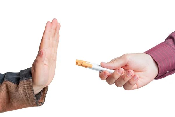 Homem desistir de cigarros — Fotografia de Stock