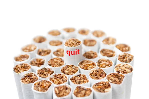 Bunch of cigarettes on a white background — Stock Photo, Image