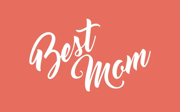 Mejor mamá tarjeta de felicitación — Vector de stock