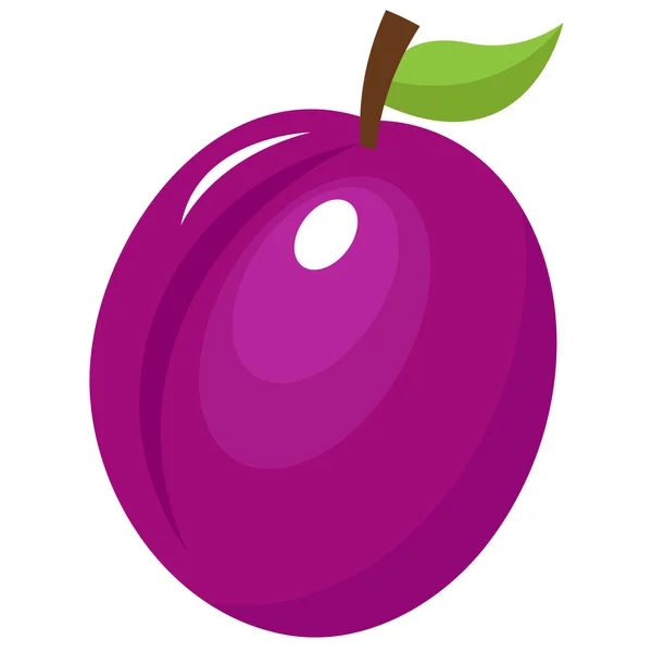 Icône de fruits de prune — Image vectorielle