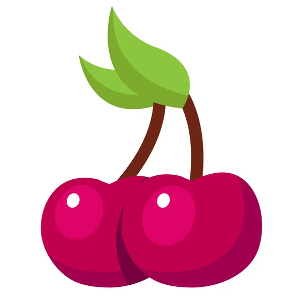 Икона вишни — стоковый вектор