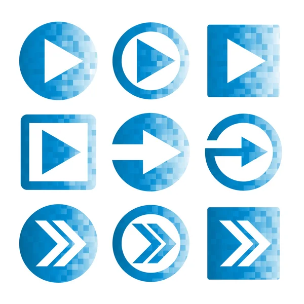 Conjunto de iconos de flecha de pixel — Archivo Imágenes Vectoriales