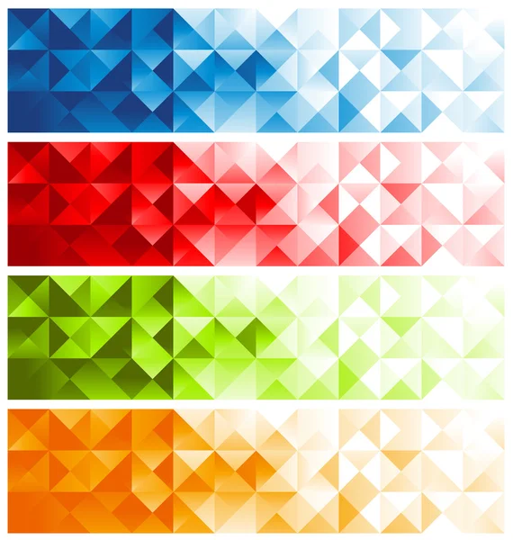 Coloridos banners de mosaico — Vector de stock