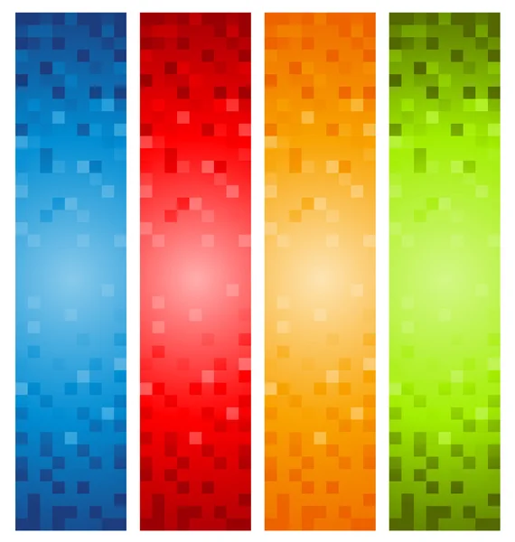 Colorful pixel Banners — Stock Vector